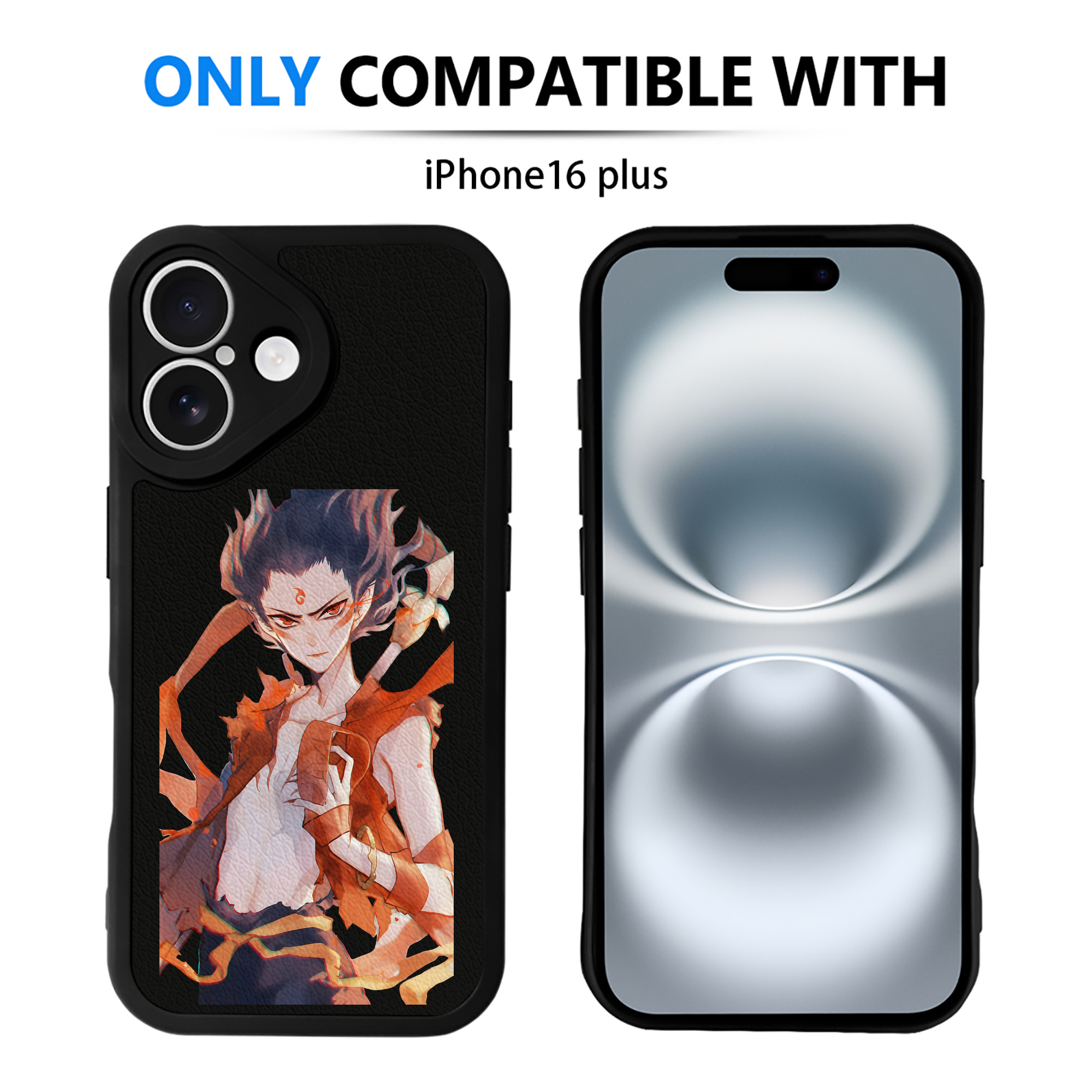 （画像用） Ne Zha 2 ナタ 魔童の大暴れ 【iPhone 16シリーズ対応】シリコンスマホケース（レザー調） 材質：シリコン